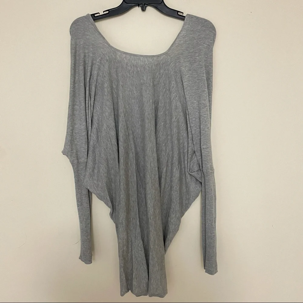 ALLSAINTS'ITAT' ASYMMETRICAL SWEATSHIRT GRAY sz S - Picture 7 of 7